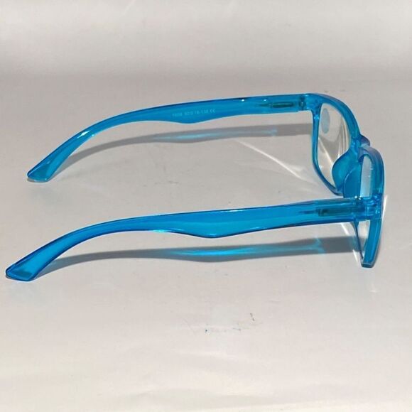 1440 Helen 2.5 Reading Glasses Thin Rectanle Bluelight Filter Blue Frames NWT main image 8